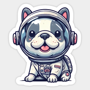 French Bulldog Astronaut Sticker